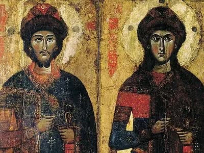 Icon of Saints Boris & Gleb of Russia