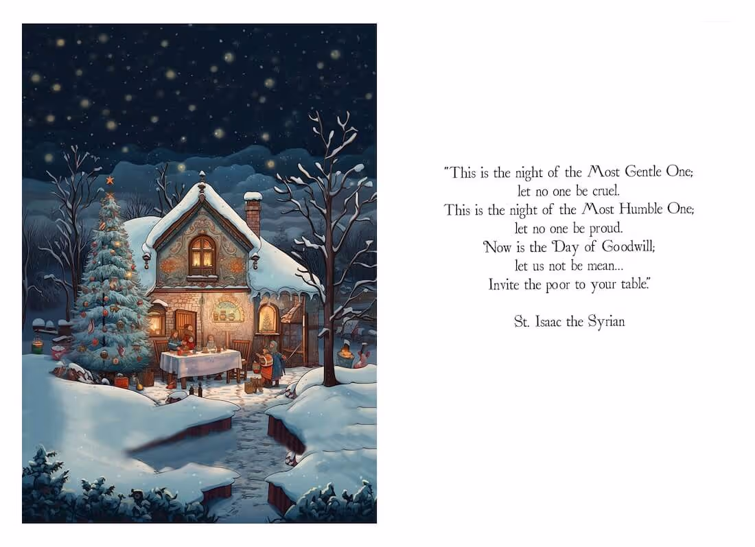 Cottage Orthodox Christmas Cards – Set of 15