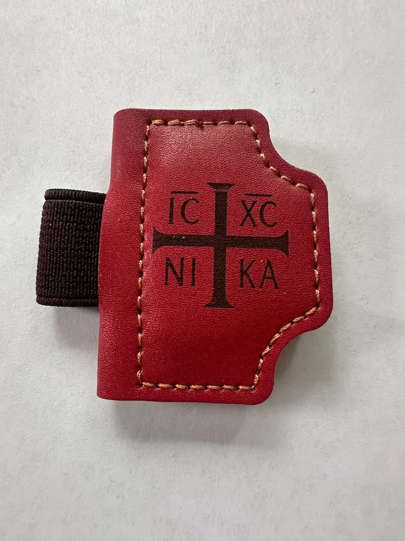 Orthodox Magnetic Leather Bookmark – ICXC NIKA Christogram